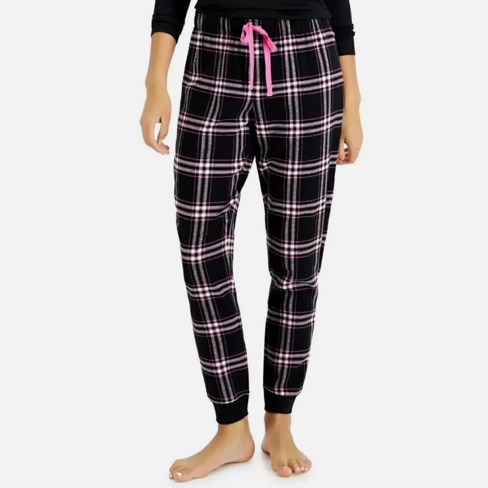 NWT Jenni Plaid Cotton Flannel Jogger Pajama Pants